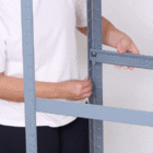 Estante de Aço e Madeira MDF com 4 Prateleiras Cinza Carga 190x150x60cm 1200kg Spaceo