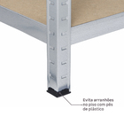 Estante de Aço e Madeira MDF com 5 Prateleiras Prata Carga 176x90x40cm 875kg Spaceo