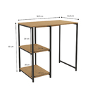 Estante Adega de Aço e MDP com 2 Prateleiras Marrom e Preto Crome Industrial 76x136x60cm 25Kg