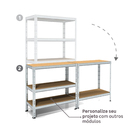 Estante de Aço Galvanizado com 4 Prateleiras Cinza Rivet 180x120x45cm 1000kg Ar Shelving