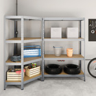Estante de Aço Galvanizado com 4 Prateleiras Cinza Rivet 180x120x45cm 1000kg Ar Shelving