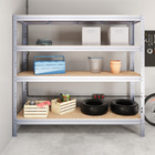 Estante de Aço Galvanizado com 4 Prateleiras Cinza Rivet 200x200x60cm 1600kg Ar Shelving