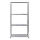 Estante de Aço com 4 Prateleiras Prata 145x72,5x30cm 160kg Importado