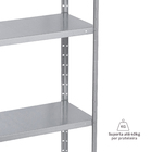 Estante de Aço com 4 Prateleiras Prata 145x72,5x30cm 160kg Importado