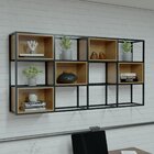 Estante Aérea Design Industrial Tendenci Ciment Cumaru