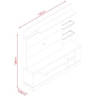 Estante Alan - Madetec - Naturale / Off White