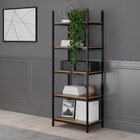 Estante Alta 160cm Com 5 Prateleiras Caroline Preto/elmo