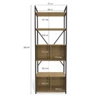 Estante Alta Armário Industrial Madeira Com 4 Portas e Pratel