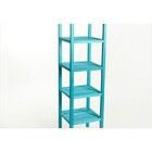 Estante Alta Com 05 Prateleiras Aquiles Stain Azul - Mão E Fo