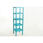 Estante Alta Com 05 Prateleiras Aquiles Stain Azul - Mão E Fo