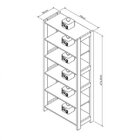 Estante Alta Com 5 Prateleiras Appunto Branco E Castanho