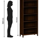 Estante Alta Com 5 Prateleiras Madeira Maciça Maia Amêndoa