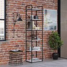 Estante Alta Com 6 Prateleiras 185x45x33cm Yon Branco/preto