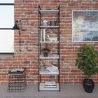 Estante Alta Com 6 Prateleiras 185x45x33cm Yon Branco/preto