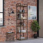 Estante Alta Com 6 Prateleiras 185x45x33cm Yon Vermont/preto