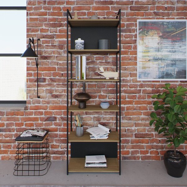 Estante Alta Com 6 Prateleiras 185x60x33cm Com Fundo Yon Verm