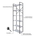 Estante Alta Com 6 Prateleiras 185x60x33cm Yon Branco/preto