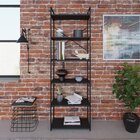 Estante Alta Com 6 Prateleiras 185x60x33cm Yon Preto