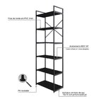 Estante Alta Com 6 Prateleiras 185x60x33cm Yon Preto