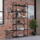 Estante Alta Com 6 Prateleiras 185x80x33cm Yon Terracota/preto