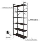 Estante Alta Com 6 Prateleiras 185x80x33cm Yon Terracota/preto