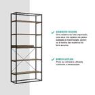 Estante Alta Com Bandeja Madeirada E Tubos Pretos