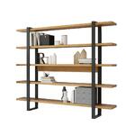 Estante Alta Estilo Industrial 5 Prateleiras F18 Freijó/preto