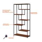 Estante Alta Florença Nogal E Preta