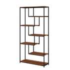 Estante Alta Florença Nogal E Preta