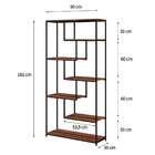 Estante Alta Florença Nogal E Preta