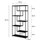 Estante Alta Florença Ônix E Preta