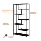 Estante Alta Florença Ônix E Preta