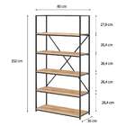 Estante Amora Carvalho E Preta