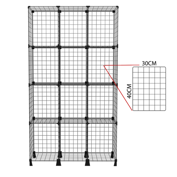 Estante Aramada 40cm De Altura 30cm Profundidade 12 Nichos 3x4