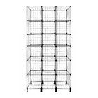 Estante Aramada Preta 18 Nichos Vertical