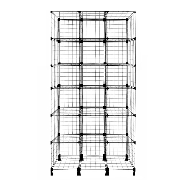 Estante Aramada Preta 40cm Profundidade 18 Nichos Vertical 3x4