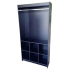 Estante Arara Colmeia Inferior Preto 185x92x32cm - Deep