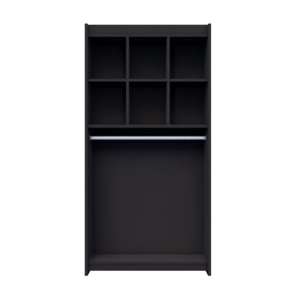 Estante Arara Colmeia Superior Preto 185x92x32cm - Deep