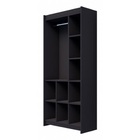Estante Arara Nicho Lateral E Colmeia Inferior Preto 185x92x3