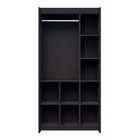 Estante Arara Nicho Lateral E Colmeia Inferior Preto 185x92x3