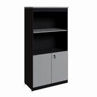 Estante Armário 160cm Para Escritório Com 2 Portas Puxadores