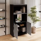 Estante Armário 160cm Para Escritório Com 2 Portas Puxadores