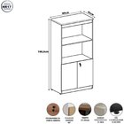 Estante Armário 160cm Para Escritório Com 2 Portas Puxadores