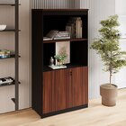 Estante Armário 160cm Para Escritório Com 2 Portas Puxadores