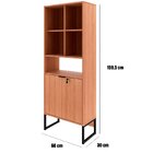 Estante Armário Alta Livreiro Multiuso Office 2 Portas Amêndo