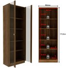 Estante Armário Alta Livreiro Multiuso Office 2 Portas Vidro