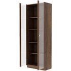 Estante Armário Alta Livreiro Multiuso Office 2 Portas Vidro