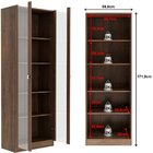 Estante Armário Alta Livreiro Multiuso Office 2 Portas Vidro