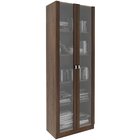 Estante Armário Alta Livreiro Multiuso Office 2 Portas Vidro