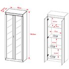 Estante Armário Alta Livreiro Multiuso Office 2 Portas Vidro